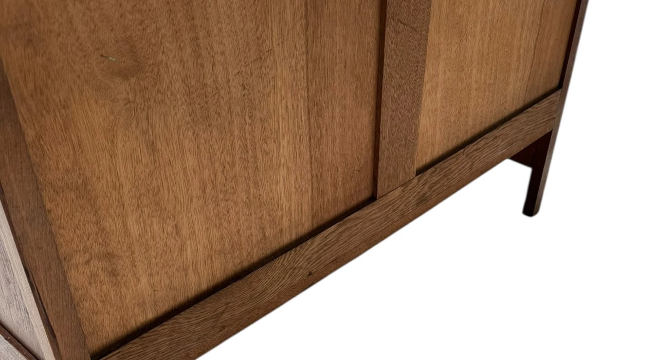 Art Deco Modernist Sideboard or credenza with Black Lacquered Top, 1930s